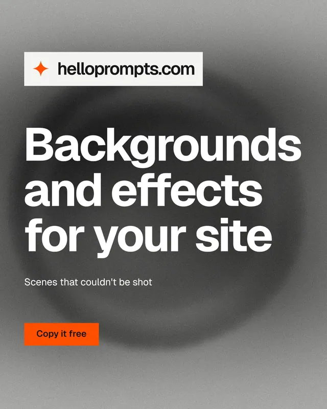 Instagram portrait post for HelloPrompts: "Backgrounds and effects for your site". Swiss style, announce layout, light palette in grey, black, white.