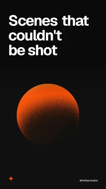 Video for HelloPrompts: "Scenes that couldn't be shot". Shader loop, 6.0 s, dark palette.