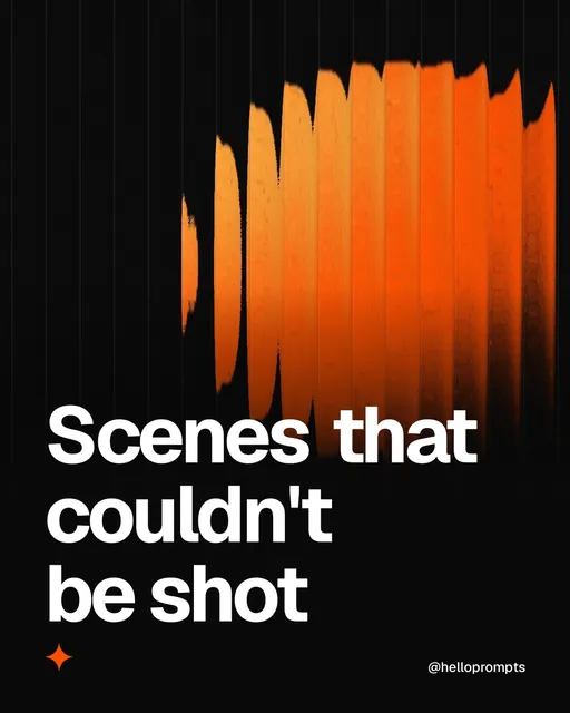 Video for HelloPrompts: "Scenes that couldn't be shot". Shader loop, 6.0 s, dark palette.