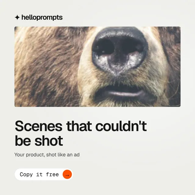 Video for HelloPrompts: "Scenes that couldn't be shot". Doc motion loop, 6.0 s, light palette.