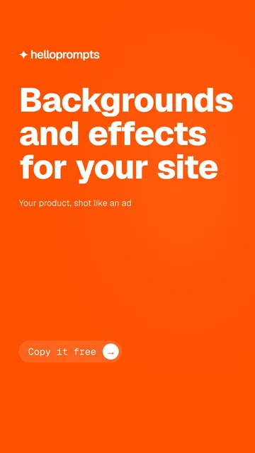 Video for HelloPrompts: "Backgrounds and effects for your site". Doc motion loop, 7.0 s, light palette.