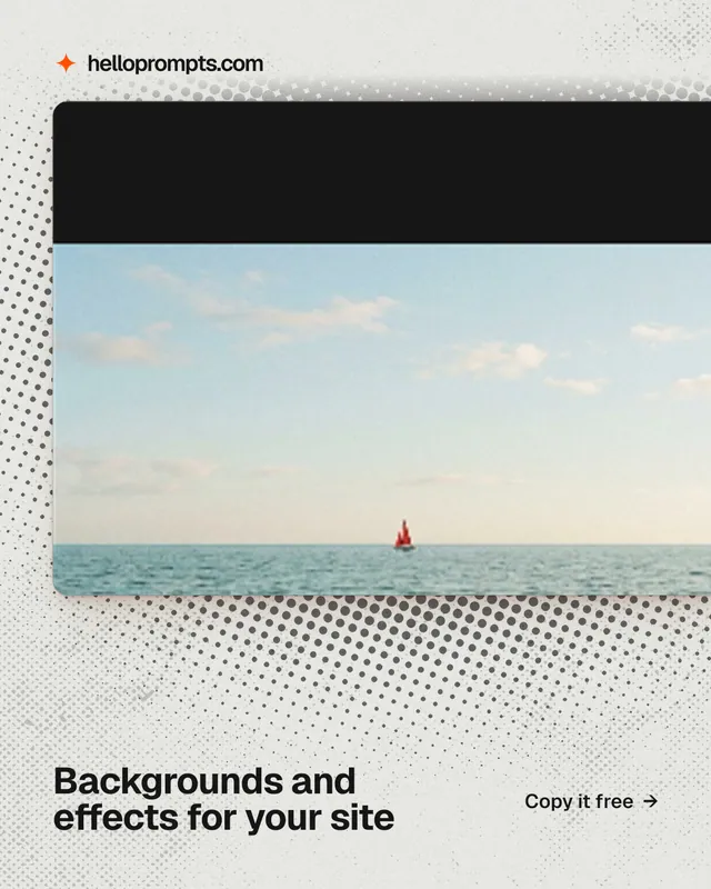 Instagram portrait post for HelloPrompts: "Backgrounds and effects for your site". Swiss style, image led layout, light palette in grey, white.