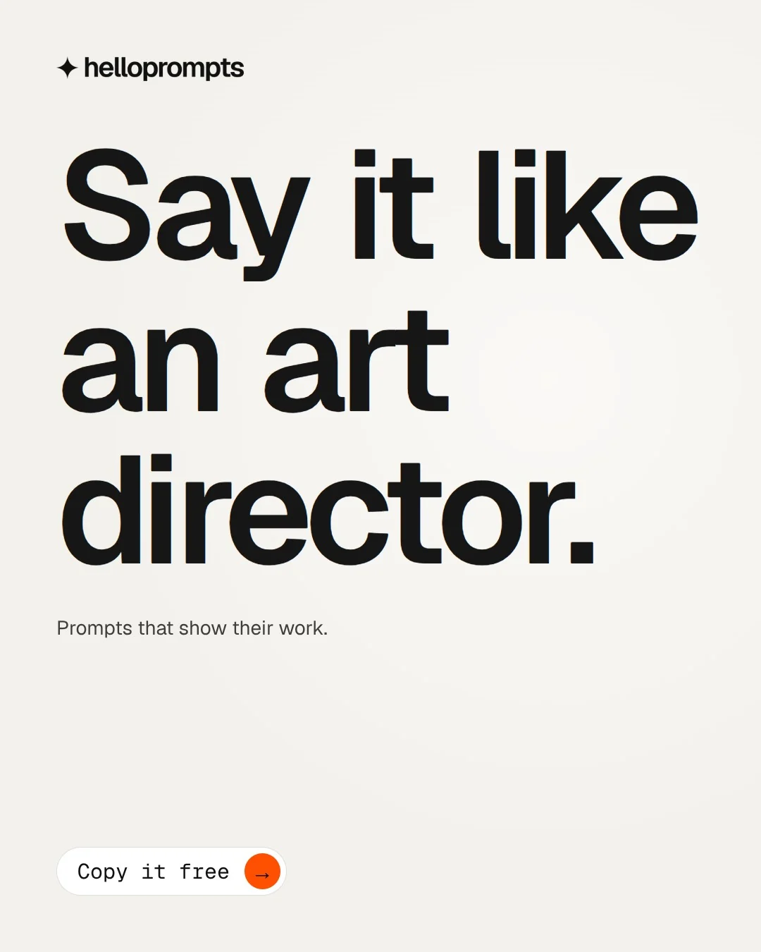 Video for HelloPrompts: "Say it like an art director.". Doc motion loop, 8.0 s, light palette.