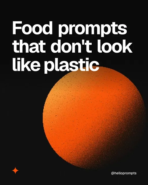Video for HelloPrompts: "Food prompts that don't look like plastic". Shader loop, 6.0 s, dark palette.